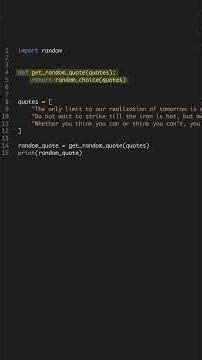 Random Quote in Seconds - Build Fast! #shorts