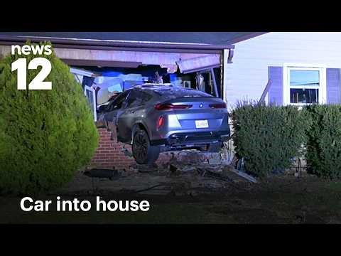 Car crashes through Long Island home, driver arrested for DWI