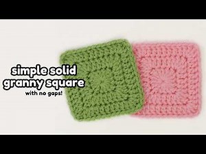 How to Crochet a Solid Granny Square (with NO GAPS) | Beginner Tutorial | Ashten Stitches