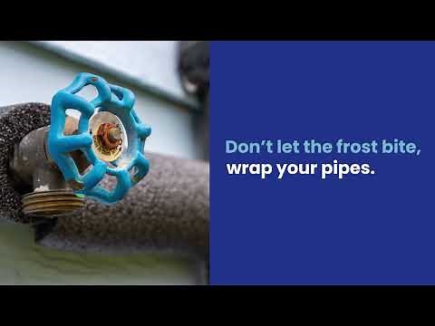Wrap your pipes this winter, to avoid bursts.