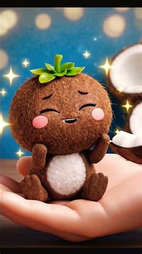 Cutest Baby Coconut Ever 🥥✨ So Satisfying#shorts#youtubeshorts