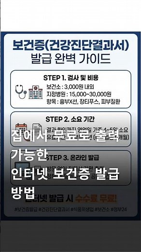 보건증 발급, 병원 가면 3만원 날리는 이유 💸 (feat. 온라인 무료 출력)