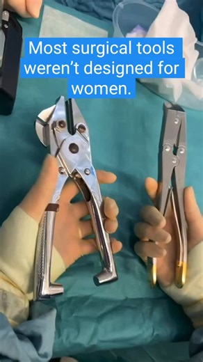 Dr Sarita Vamadeva FRCS(Plast) on Instagram: "Surgery demands precision. But many instruments were designed around male hand size and grip strength. Too wide. Too heavy. Too big. Women surgeons adapt, and we still deliver. It’s time design caught up with the surgeons using it. #WomenInSurgery #SurgeonLife #PlasticSurgery #Ergonomics #RepresentationMatters"
