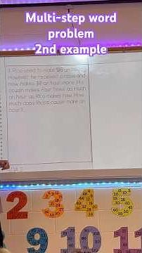 Multiplication unit, solving multi step word problems. 2nd example