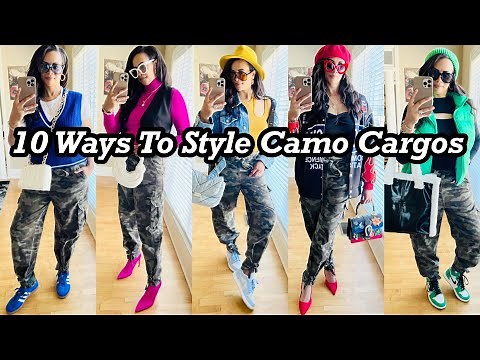 HOW TO STYLE CAMO CARGO PANTS FOR FALL/WINTER | 10 Ways to style camo CARGO pants | by Crystal Momon