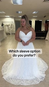 One dress, three vibes ✨ Strapless for the classic bride, off-the-shoulder for the romantic, and cap sleeve for that timeless touch. Which sleeve moment has your vote? | Bella Bridal