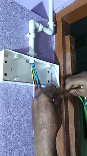 8 modular gang box re switch socket fitting 🤩✨#electricwork #subscribe #like