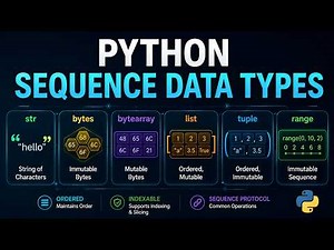 12 Python Sequence Data Types Explained | str, bytes, bytearray, list, tuple & range