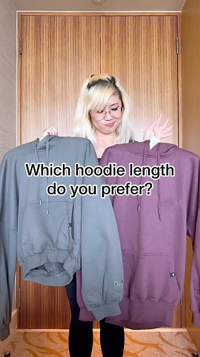 Cover your 🍑 or show it off. There’s simply no wrong way to wear ☁️ Which Cloud Hoodie is your perfect length: our og, cropped fit or long? | POPFLEX Active