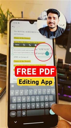 Edit PDF Documents with Changing the Format | PDF Editing App #smartphone #pdf #short