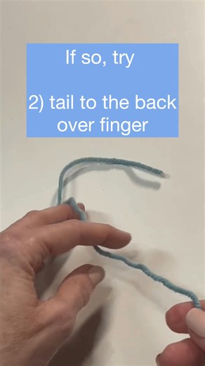 With some heavy worsted or chunky yarns, I find this to be the goldilocks of long-tail cast-on starts. This one is too lumpy, this one is too rounded, this one is JUUUUST right. Enjoy. #knit #yarn #PattyLyonsKnitting #KnittingTips | Patty Lyons Knitting