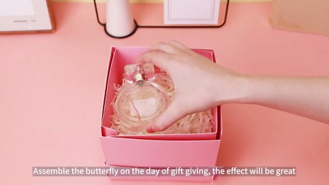 Armscye Butterfly Explosion Gift Box, DIY Flying Butterfly Surprise Box with Flying Butterfly Toy, Blank Card and Raffia, Exploding Birthday Box for Birthday, Wedding, Anniversaries