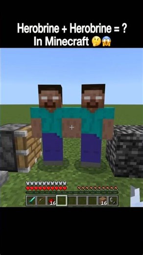 Herobrine + Herobrine = ? In Minecraft 🤔😱