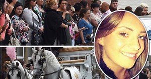 Hundreds turn out to say final farewell at funeral of Lucy Pinder