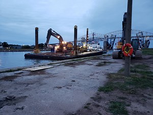 New Soo Lock work shifts to round-the-clock construction