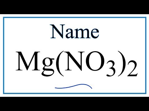 How to Write the Name for Mg(NO3)2