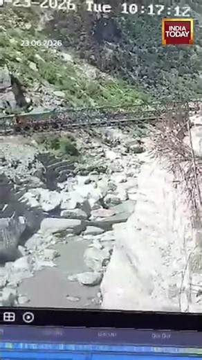 Himachal Pradesh: Kinnaur Bridge Collapses As Dumper Crosses, Driver Rescued #himachalpradesh