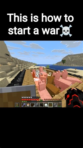 This is how to start a war☠️ #minecraft #shorts