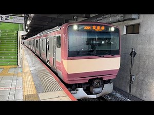 【4K高画質】E531系0番台ｶﾂK423編成（赤電ラッピング）が単独で快速高萩行きとして松戸駅1番線を発車するシーン（325M）2025.10.27