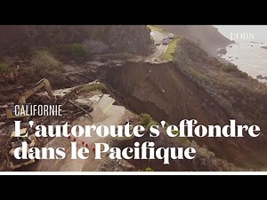 L'effondrement de la mythique Highway 1 à Big Sur en Californie vue en drone