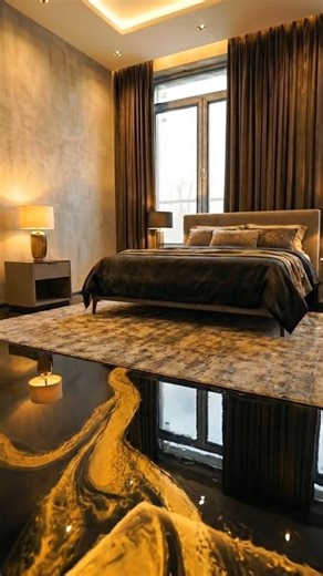 🏚️➡️🛏️ Ignored Home to Ultra Luxury Bedroom! 🖤✨ | Epoxy Floor Transformation 😱🔥
