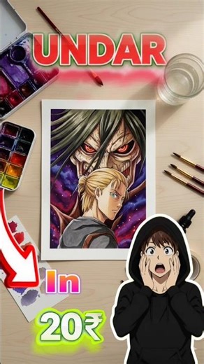 Draw 🎨 Eren Yeager in Human & Titan Form ⚔️ #shorts.