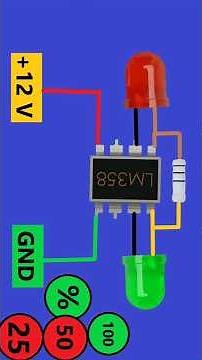 How to Build LM358 Battery Charge Level Indicator #zaferyildiz #shots #shorts #diy #led #viral