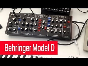 First test with Behringer Model D: synth bass & filter with Arturia Keystep and Roland TR-626