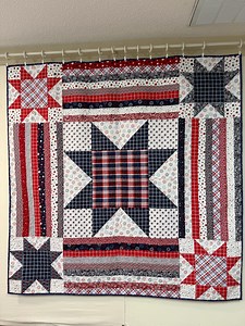Americana Stars in Plaid Handmade Quilt Red White Blue Patriotic Military Honor Valor Retirement - Etsy