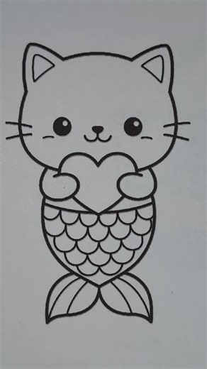 Relaxing Mermaid Cat Coloring ASMR with Glitter Pens