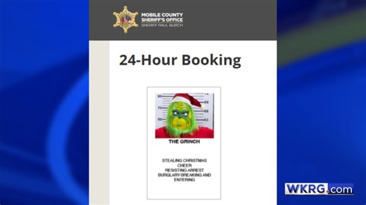 Grinch in Metro Jail for stealing Christmas cheer, wreaking holiday havoc | WKRG.com