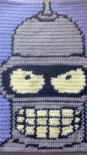 Bender 🤖 #futurama #crochet #intarsia #graphgan