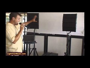 American DJ Line Array Speaker System with Laptop DJ KJ software