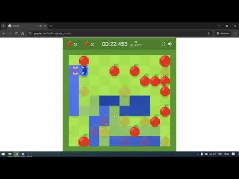google snake speedrun (dimension bomb small board size slow speed)