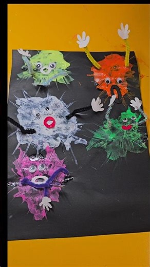 Color Splash Monster Craft #shorts