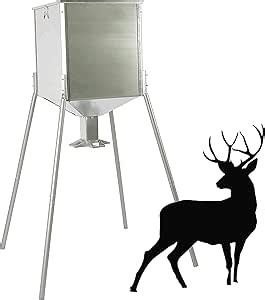 Amazon.com : HECASA 450LB Capacity Big Game Gravity Deer Feeder Galvanized Steel Hunting w/o Foot Kit : Sports & Outdoors