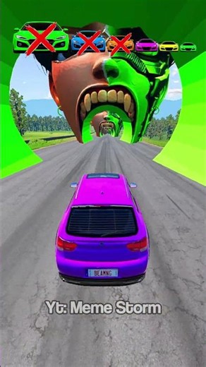 Big and Small Car vs Jinu Half Zombie - BeamNG.Drive