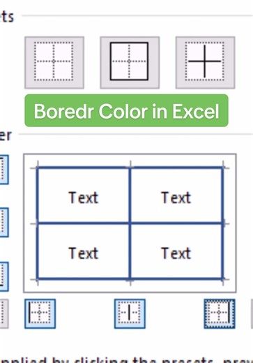 ‏Border Color in Excel #excel #tutorial #exceltips