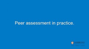 Peer assessment in practice