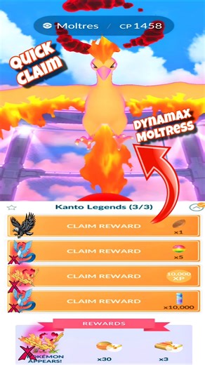 OMG! Caught Dynamax Moltress from this research #pokemon #pokemongo #youtubeshorts