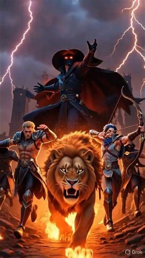 #shorts #tending #cartoon The Dark Wizard's Wrath: Epic Fantasy Battle! ⚡🦁