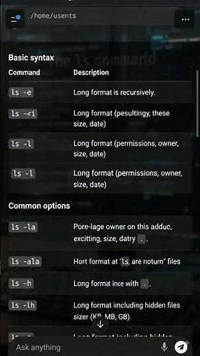 Linux ls command #linuxadministration
