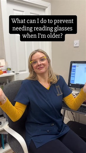 JMI Opticians on Instagram: "Jo was asked, “What can I do to stop myself needing reading glasses when I’m older?” Jo’s answer: “Nothing.” 😅 Presbyopia is that universal rite of passage where the small print suddenly shrinks (it didn’t) and your arms mysteriously get “too short” (they didn’t). It’s simply the lens inside your eye stiffening with age — totally normal, totally expected, and it happens to everyone. 👁️✨ But when the time comes, we’ll have you looking fabulous in readers, varifocals