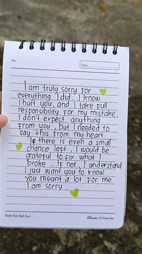 Sorry letter for someone ❤