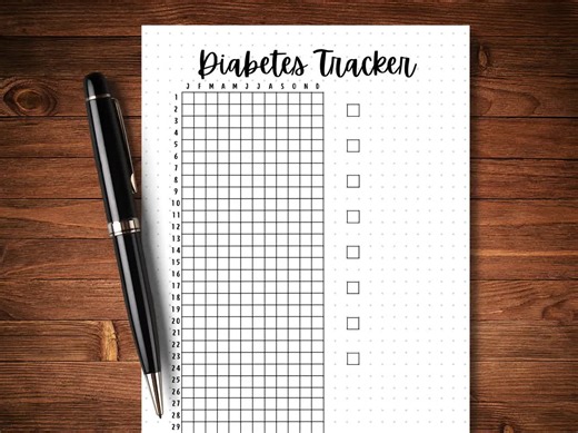 Diabetes Tracker - PRINTABLE Journal Page - Track Diabetes - Blood Sugar Tracker - Diabetes Log - Health Tracker - Monitor Diabetes - Etsy