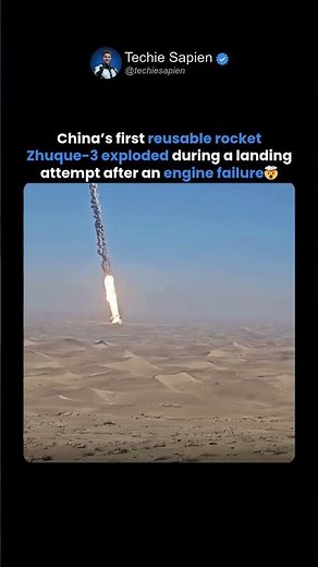 China’s Reusable Zhuque-3 Rocket Explodes on Landing Test!🤯