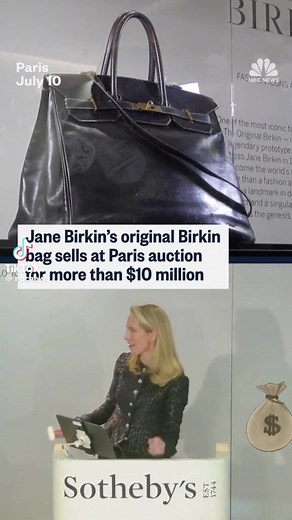 Jane Birkin's original Birkin bag, made in 1985, sells at Paris auction for more that 10 million dollars making it the most expensive handbag ever sold at auction.#Gucci#travel #country #paris #europe