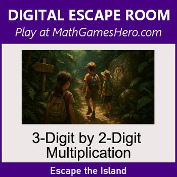 3-Digit by 2-Digit Multiplication | Digital Math Escape Room Game