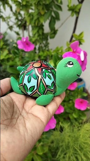 DIY Garden Turtle from waste Bulb #diy #turtle #cutecraft