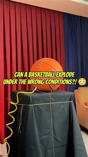 Can a basketball explode under the wrong conditions?! 😳 #shorts #sports #basketballball #nba